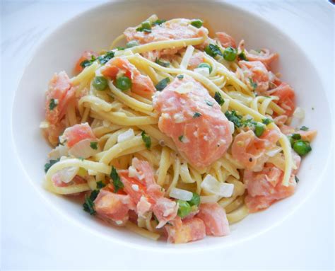 Smoked salmon pasta with a light cream sauce - Cherry on my Sundae