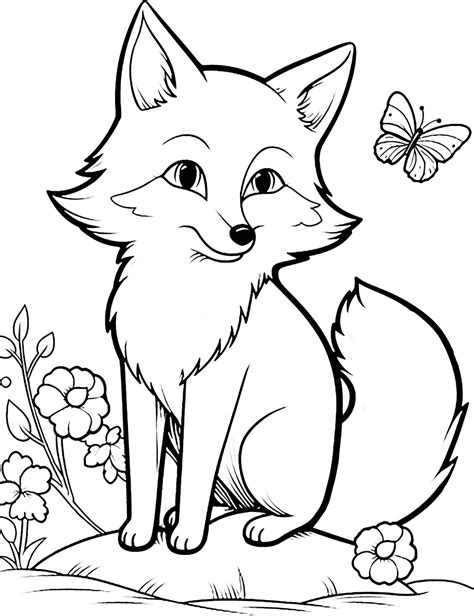 50 Fox Coloring Pages: Printable Free Sheets