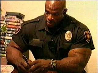 Body Builders: ronnie coleman in officer looks