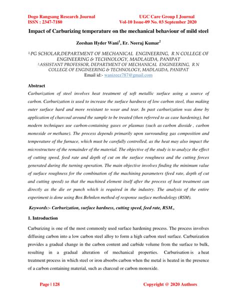 (PDF) Impact of Carburizing temperature on the mechanical behaviour of ...