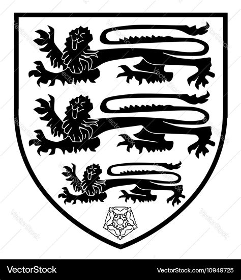 British three lions crest Royalty Free Vector Image