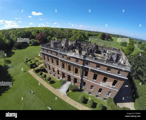 The aftermath of the devastating fire at Clandon Park, Surrey. A fire broke out on Wednesday 29 ...