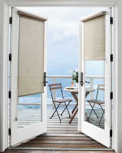 Solar Roller Shade - 17279, | Blinds for french doors, French doors exterior, Shades for french ...