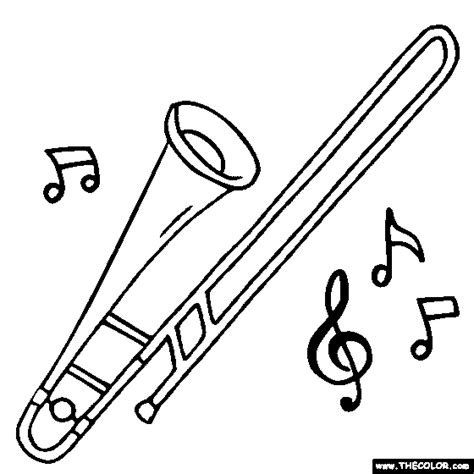 Trombone Coloring Pages