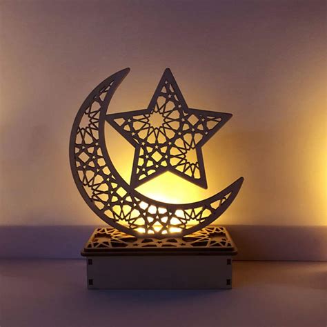 Mobestech 3PCS Patterns Three Supplies, Party Home for Ornaments Top Table Lights Star Moon ...