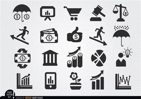 Economic Icons Set - Vector Download