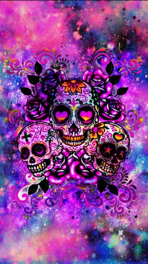 Glitter Skull Wallpaper