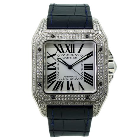 Cartier Santos 100 Diamond Set W20106X8 For Sale UK | GWS