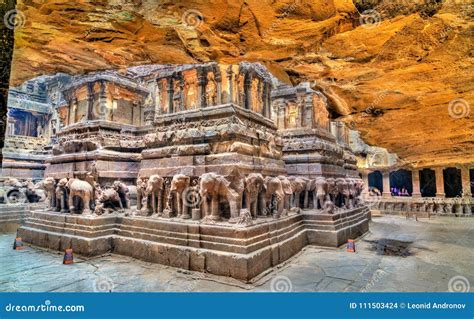 The Kailasa Temple, Cave 16 in Ellora Complex. UNESCO World Heritage Site in Maharashtra, India ...