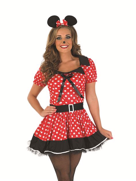 Womens Sexy Naughty Micky Mini Minnie Mouse Fancy Dress Costume Hen ...