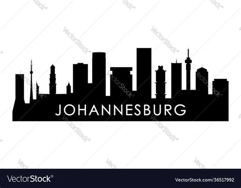 Johannesburg skyline silhouette Royalty Free Vector Image