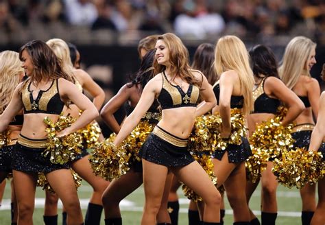 New Orleans Saints cheerleaders perform during Sunday's loss to the ...