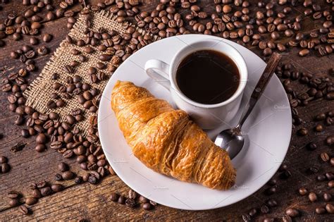 Coffee and croissant featuring croissant, breakfast, and french | Food ...