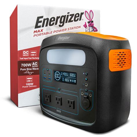 Energizer 960W MAX Portable Power Station, LiFePO4, Solar Generator, 110V/700W Pure Sine Wave AC ...