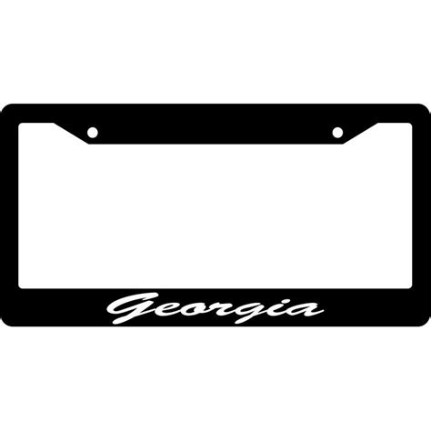 Georgia Script Black Plastic License Plate Frame EBS - Walmart.com ...