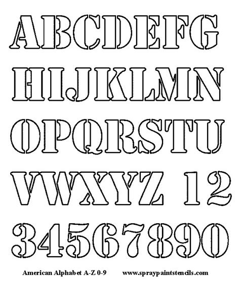 Free Alphabet Stencils