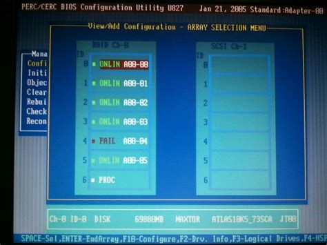 hard drive - Dell PERC 4 (PowerEdge 2850): Unresolved configuration ...
