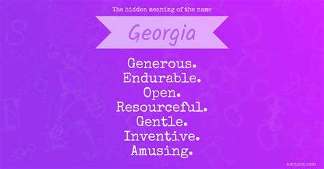 The hidden meaning of the name Georgia | Namious