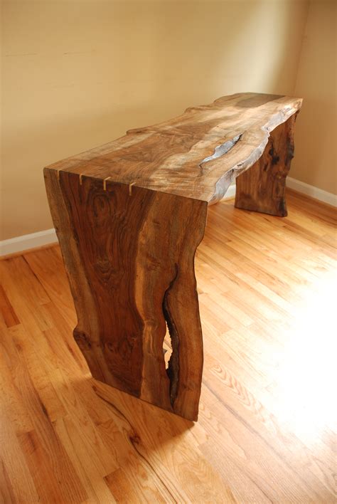 Live Edge Walnut Console Table - Frison-Logue Hardwoods