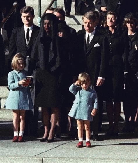 John F. Kennedy Jr. salutes at the funeral of his father, President ...