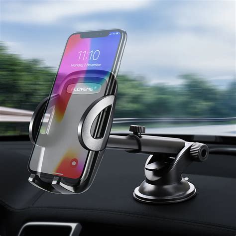 Dashboard Car Phone Holder For iPhone XS Max XR X Automatic Lock Stable Suction Rotary Cell ...