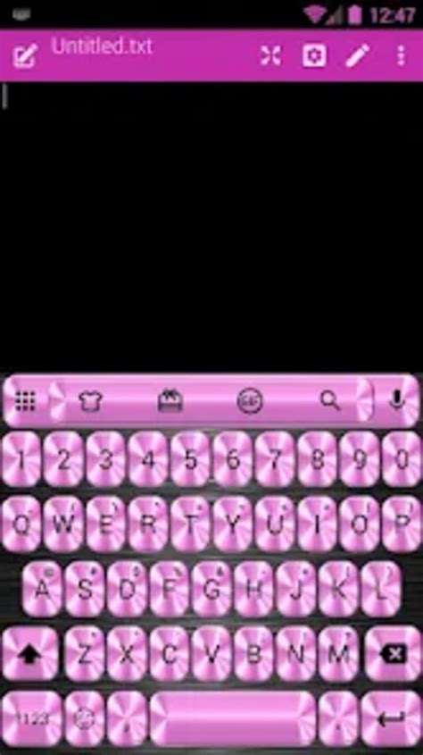 Emoji Keyboard Metallic Pink for Android - Download