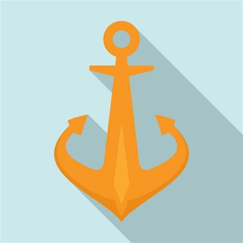 Premium Vector | Metal anchor icon flat illustration of metal anchor vector icon for web design