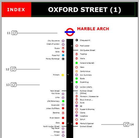 Shops and department stores on London's Oxford Street