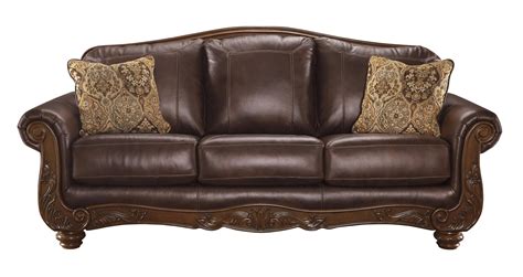 Buy Ashley Mellwood Sofa and Loveseat Set 2 Pcs in Walnut, Genuine ...