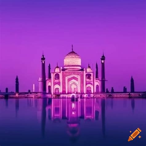 Purple cityscape with an arabic architectural influence