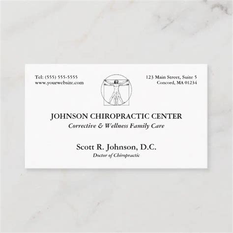 Chiropractic Logo Appointment Cards | Zazzle