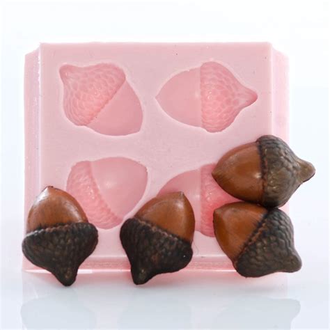 Amazon.com: Acorn Nut Flexible Silicone Mold, Fondant, Candy, Chocolate, Food Safe, Polymer Clay ...