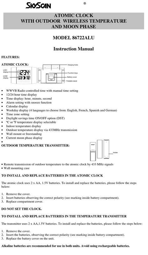 SKYSCAN 86722ALU INSTRUCTION MANUAL Pdf Download | ManualsLib