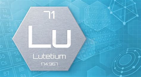 Chemical Element of the Periodic Table - Lutetium Stock Illustration ...