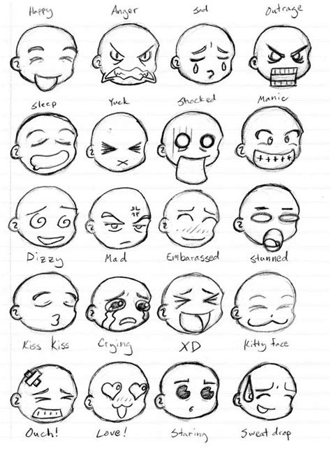Emotions Template Drawing