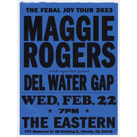 The Feral Joy 2023 Tour Live in Atlanta, GA Poster Feb. 22 - Maggie Rogers Store