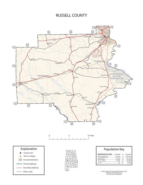 Maps of Russell County