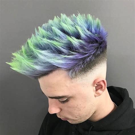 30 Best of Men Hair Color Ideas- Guys Hair Color Trends 2019 - Cool Boys Haircuts | Green hair ...