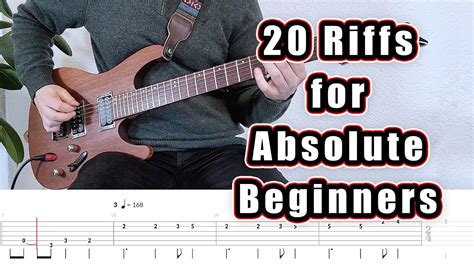 20 Guitar Riffs for Absolute Beginners (with Tabs) - YouTube