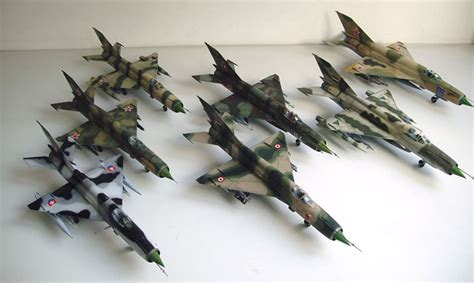 7 x Eduard 1/48 scale MiG-21 Variants by Rafi Ben-Shahar