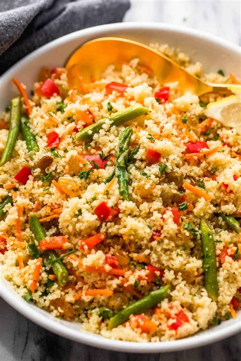 Fluffy Couscous with Asparagus and Golden Raisins | Diethood