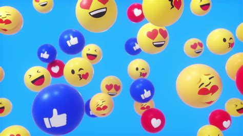 FaceBook Flying Emoji Reactions Loop 20413471 Stock Video at Vecteezy