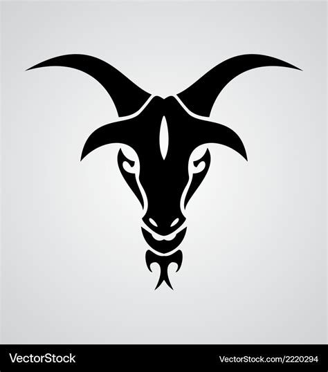 Goat head tribal Royalty Free Vector Image - VectorStock