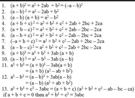 a- b whole cube formula list, - Brainly.in