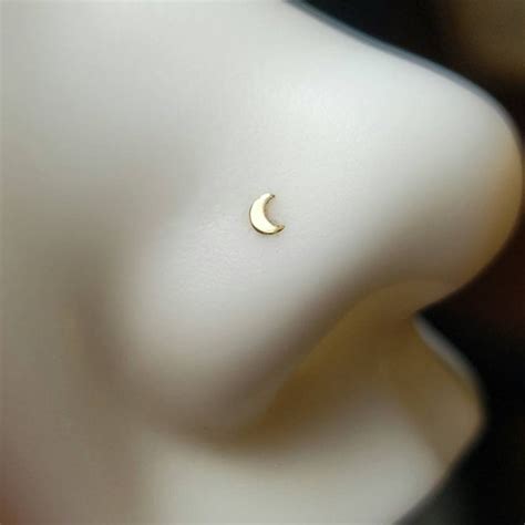 White Gold Nose Ring - Etsy