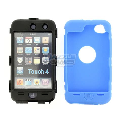 DELUXE BLUE 3PIECE HARD CASE COVER SKIN FOR IPOD TOUCH 4 4G 4TH GEN NEW ...