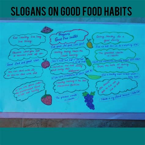 Good food habits slogan chart | Eat healthy live longer, Family eating, Slogan