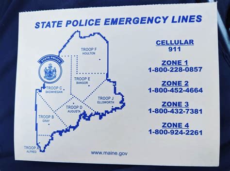 This will be helpful in an emergency, thanks Maine State Police! : r/CrappyDesign