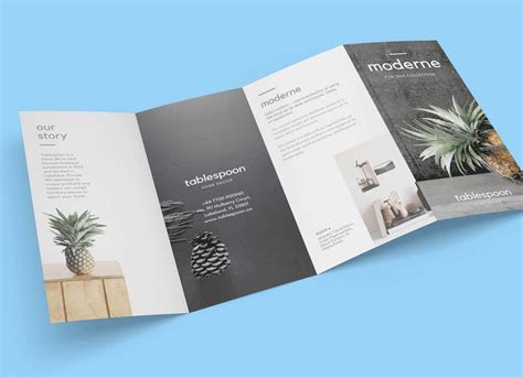 Free 4 Panel Quad Fold Brochure Mockup Psd – Good Mockups Pertaining To ...