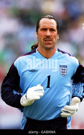 David Seaman England goalkeeper at World Cup June 1998 after Romania scores their second goal ...